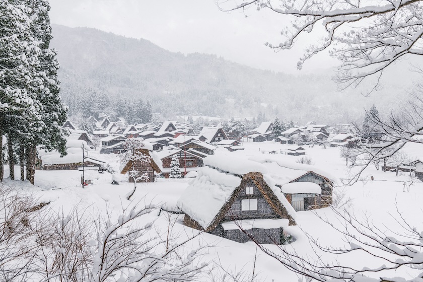 Snowy and serene, Shirakawa-go's weather and unique architecture is a dream for winter lovers.
