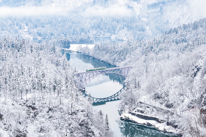 An epic snowy landscape in Japan. An epic snowy landscape in Japan.
