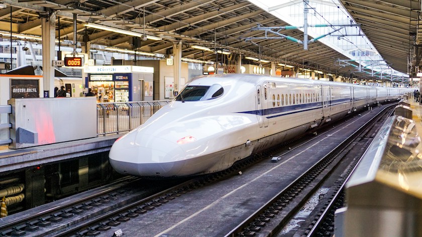 There is no more famous train in Japan than the shinkansen 'bullet train'.