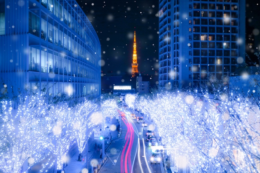 A winter wonderland in Tokyo.