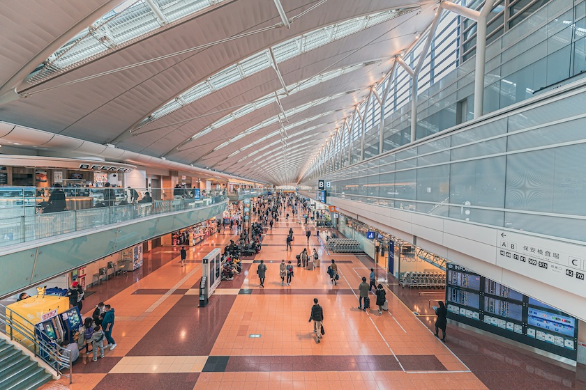 You'll find shopping and dining in Japan's airports.
