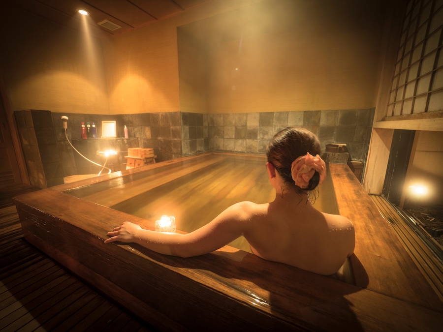 A luxurious private onsen for wellness in Japan.