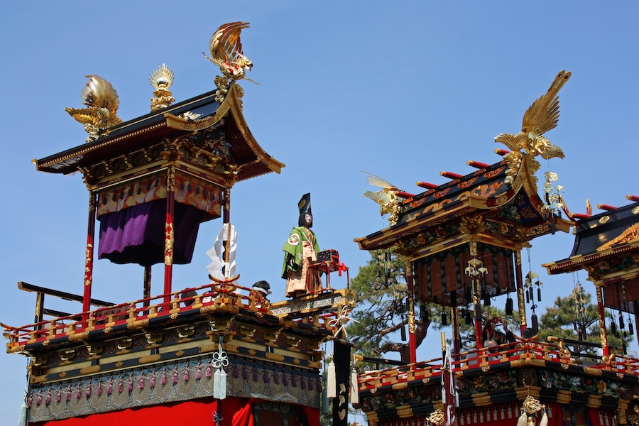 Traditional floats at Takayama Spring Festival.