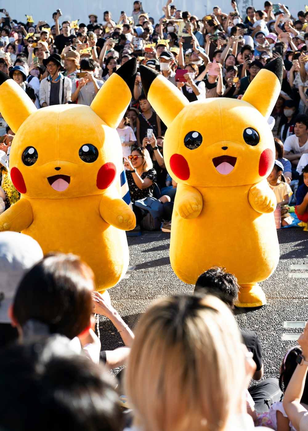 A parade of Pikachu in Japan. Gotta catch em all! 
