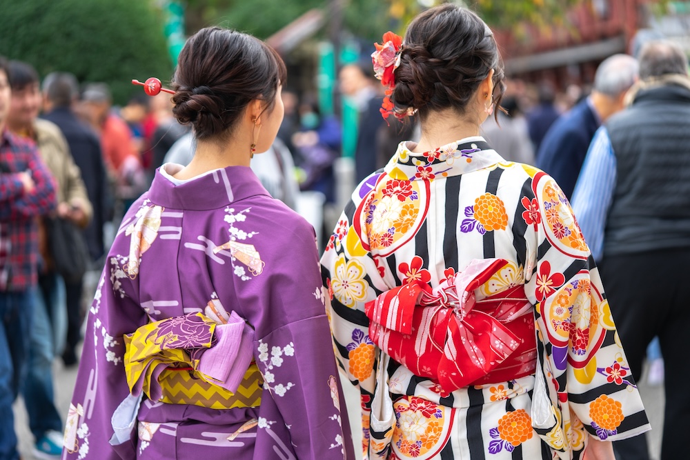 Dress to impress in colorful Asakusa.