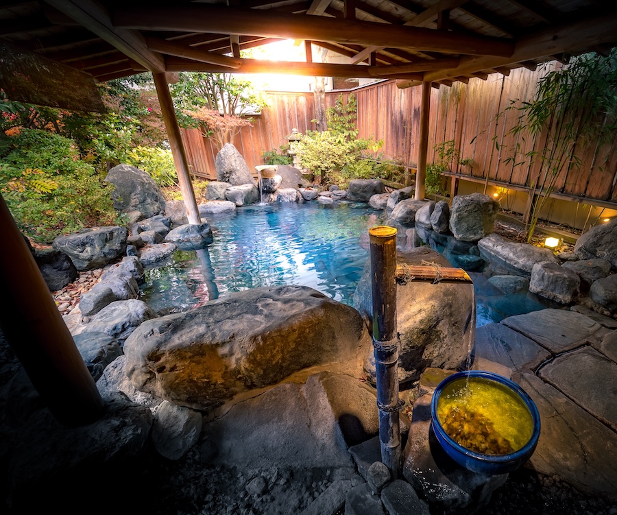 An outdoor onsen experience can be uniquely luxurious.