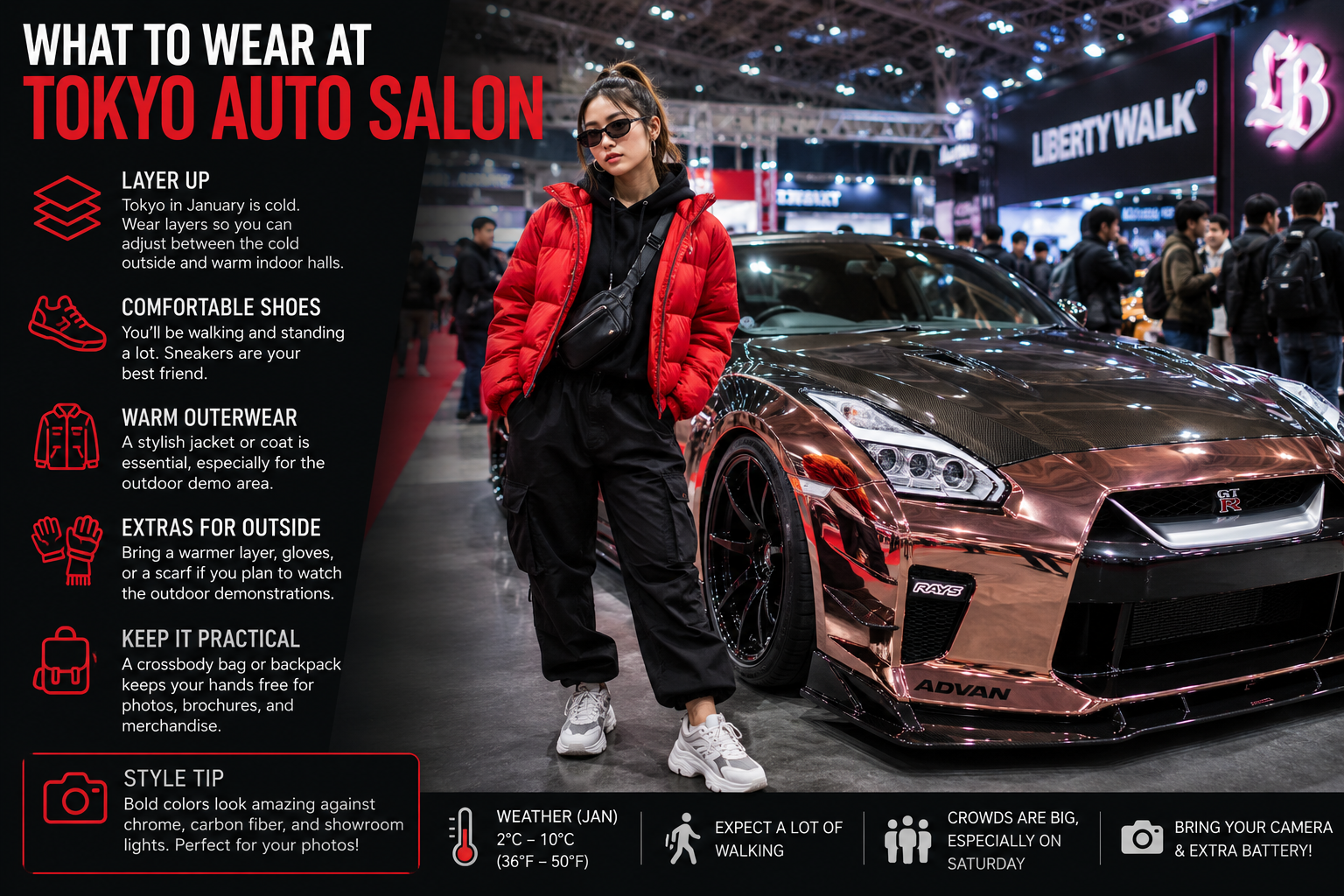What to Wear at Tokyo Auto Salon What to Wear at Tokyo Auto Salon