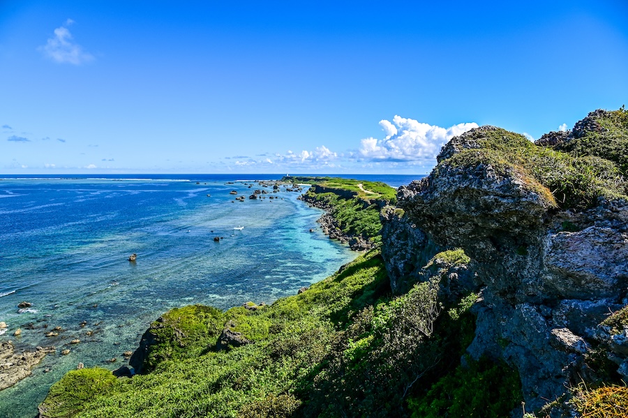 The tropical seascape of Miyakojima. 