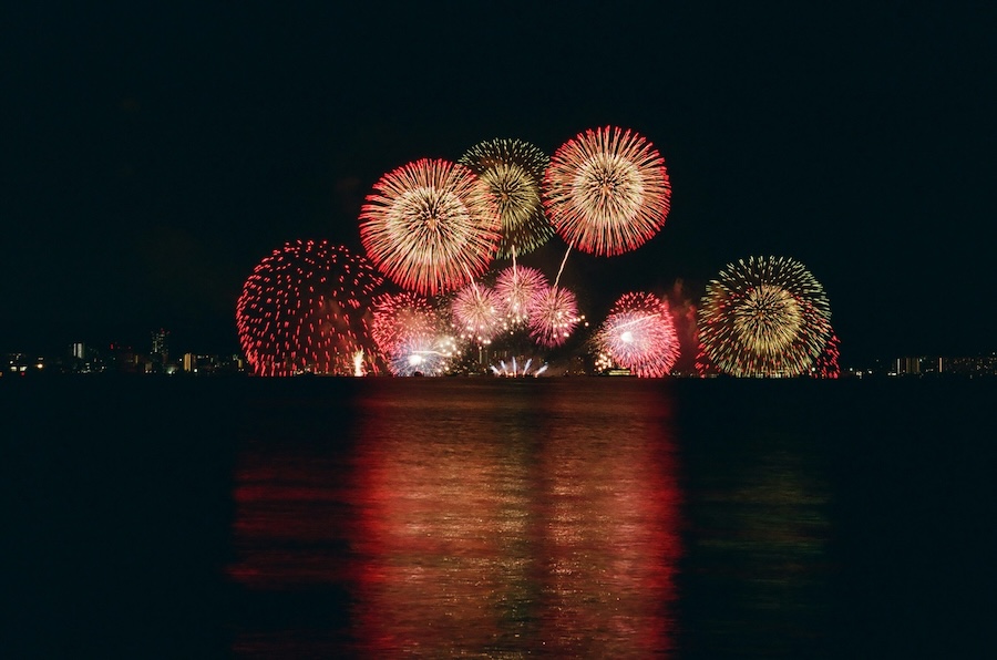 Sumida River fireworks in Japan Sumida River fireworks in Japan