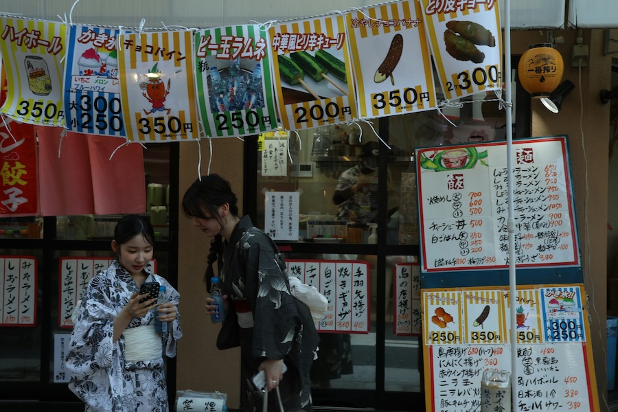 Summer food stalls in Japan are a delicious place to try local favorites.