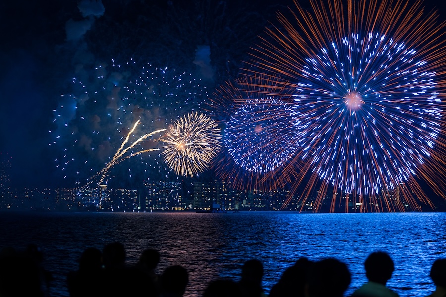 Lake Biwa Great Fireworks Festival is one of Japan's premier summer fireworks festivals. Lake Biwa Great Fireworks Festival is one of Japan's premier summer fireworks festivals.