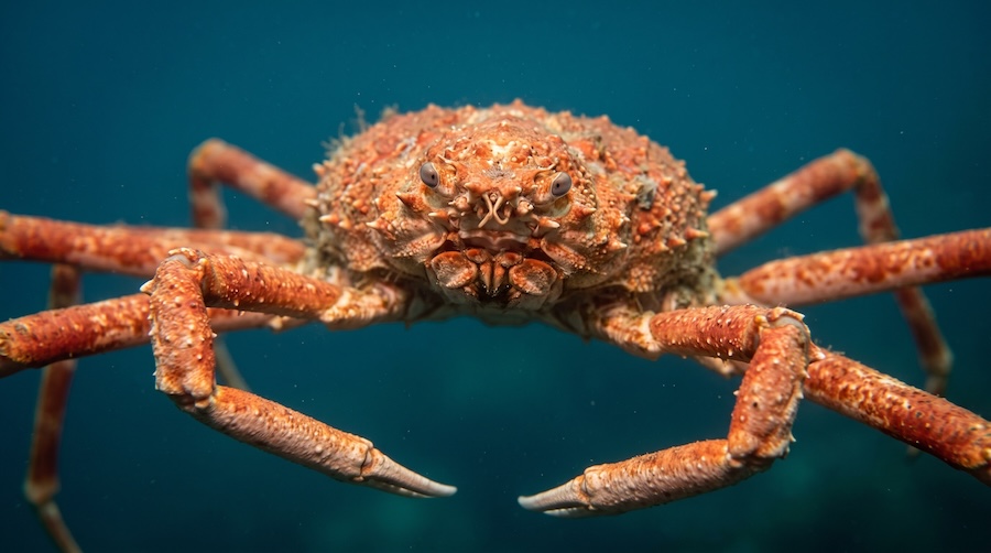 The huge Japanese spider crab is a wonder to behold.