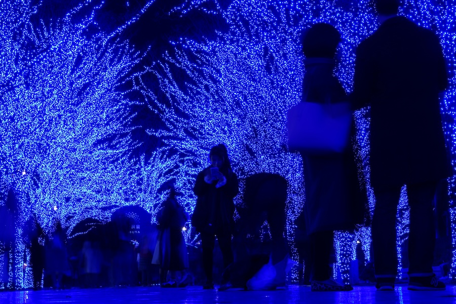 Shibuya Blue Cave is suitable for couples, families, and more. Shibuya Blue Cave is suitable for couples, families, and more.