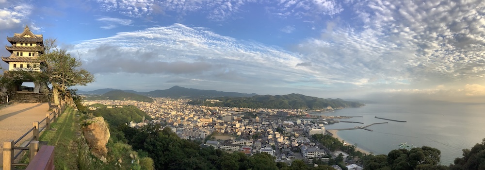 A view of Sumoto city from Mt. Mikuma on Awaji Island.
