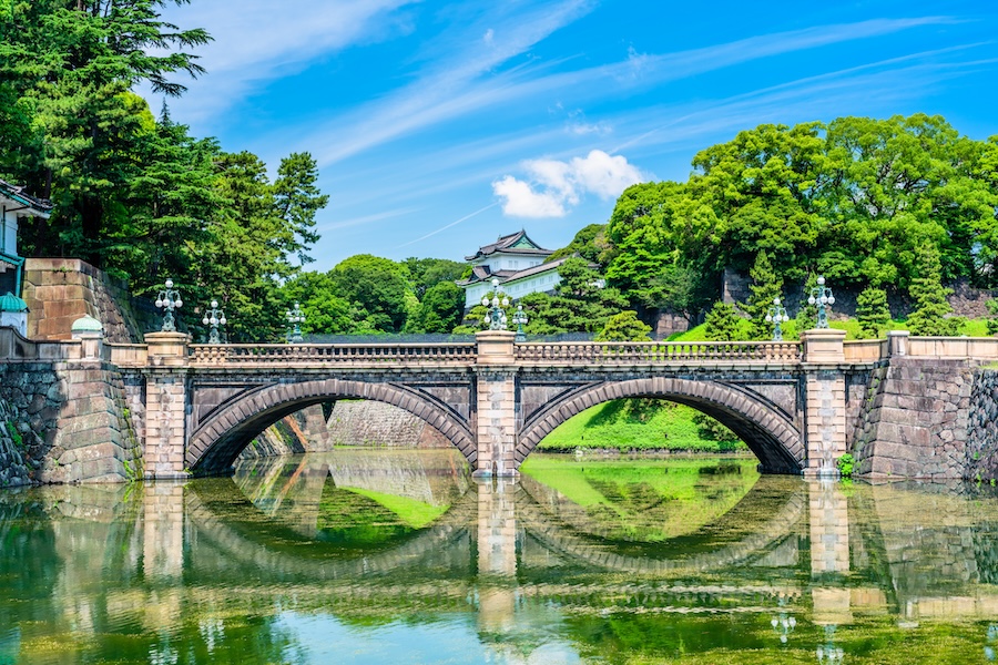 The iconic Nijūbashi 'double bridge'.