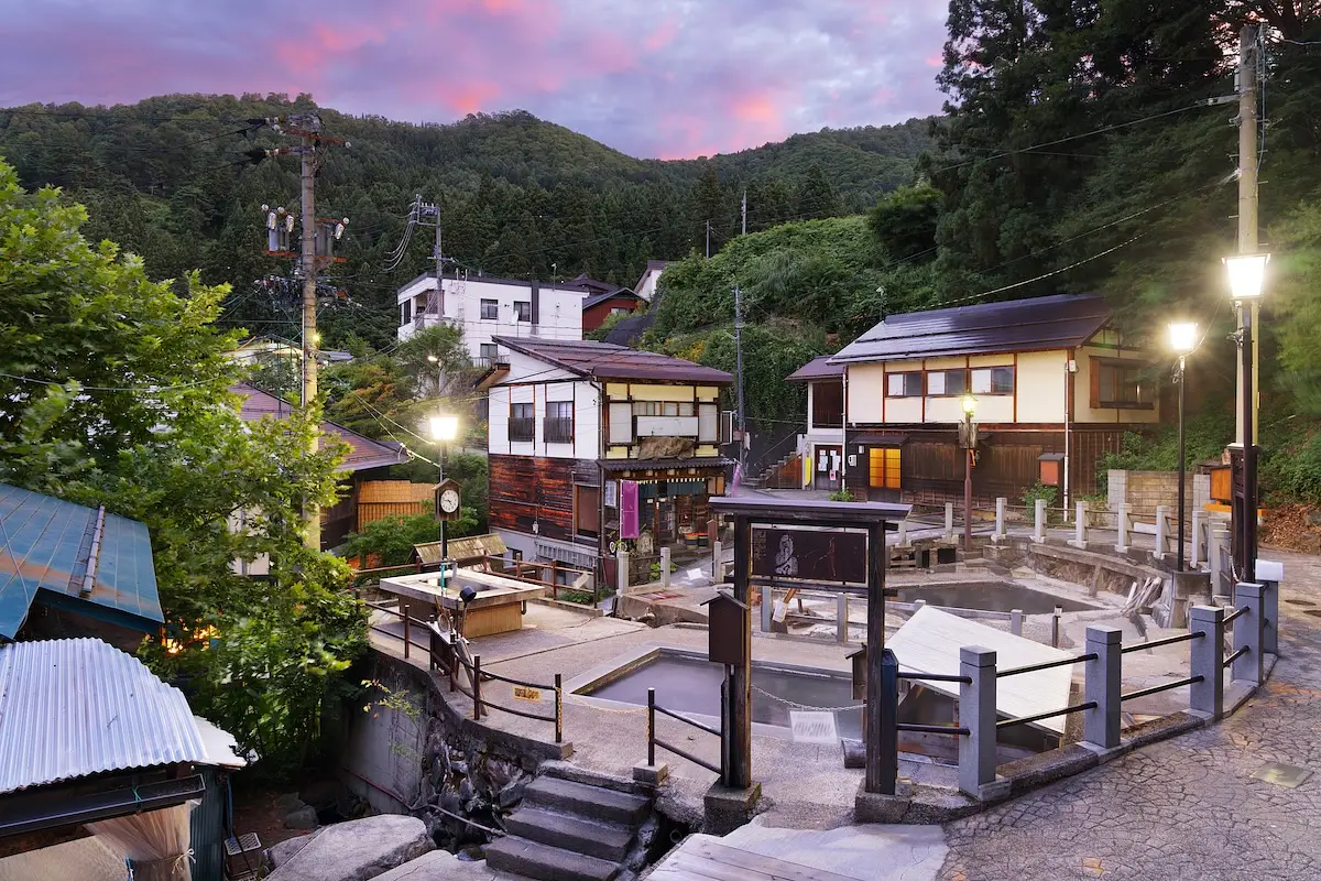 Nozawa onsen fire festival photo