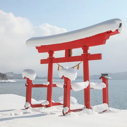 Snowfall in Japan photo