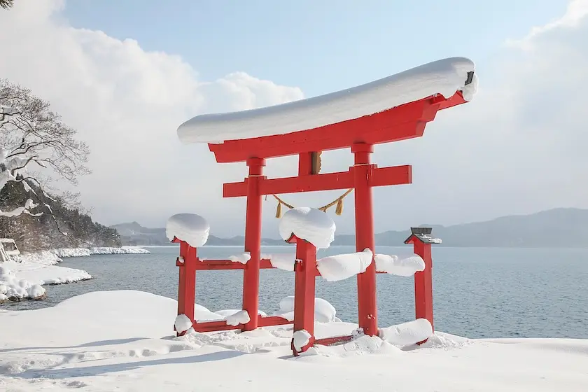 Snowfall in Japan photo