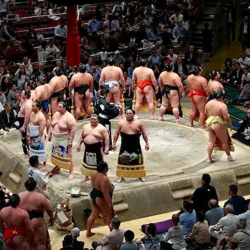 Attending a Sumo Match in Japan  photo