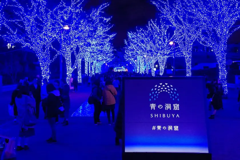 Shibuya Blue Cave Illumination: Tokyo’s Winter Light Show photo
