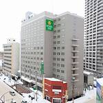 Hotel facade in winter photo